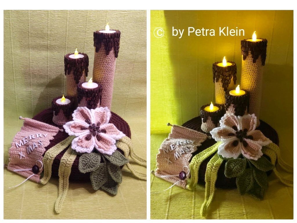 Häkelanleitung / Adventsgesteck / Advent / Weihnachten - Bild 3