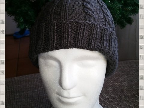 Strickanleitung Männermütze für alle Größen nutzbar