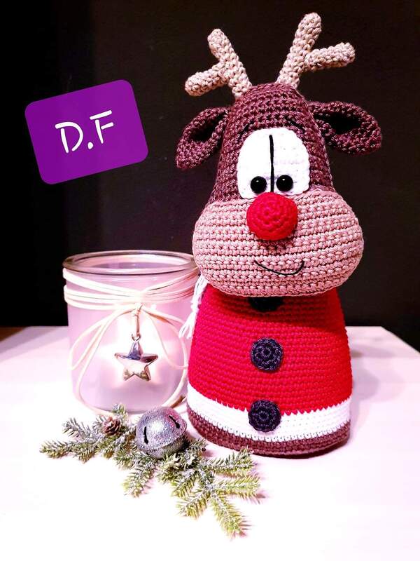 Rentier Rüdiger und Elch Elmo als Dekofigur oder Geschenksäckchen - Bild 4