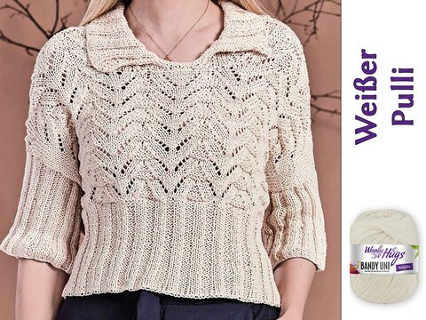Weißer Pulli