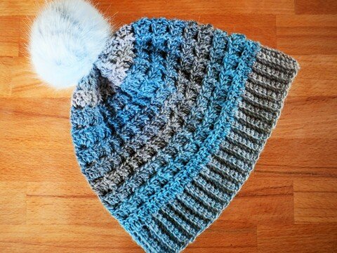 Häkelanleitung Mütze „Mary“ – dekoratives Muster, warm & winddicht