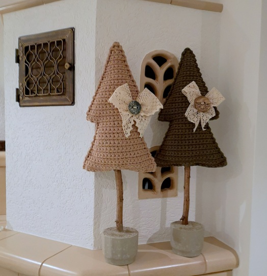 Weihnachtbäumchen  - XL Weihnachtbäumchen aus Textilgarn - Häkelanleitung