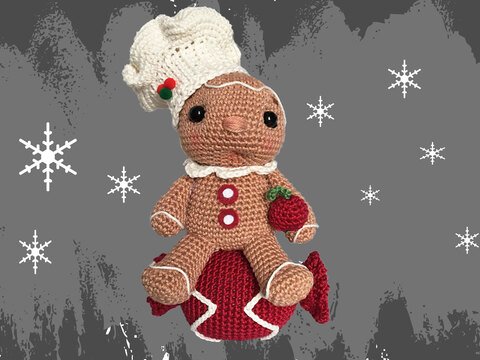 Lebkuchenman - Bonbon Weihnachtsdekoration Häkelanleitung Amigurumi