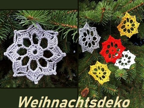 Häkelanleitung, einfacher Weihnachtsstern