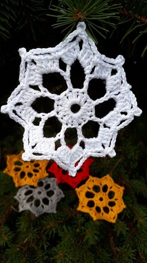 Häkelanleitung, einfacher Weihnachtsstern