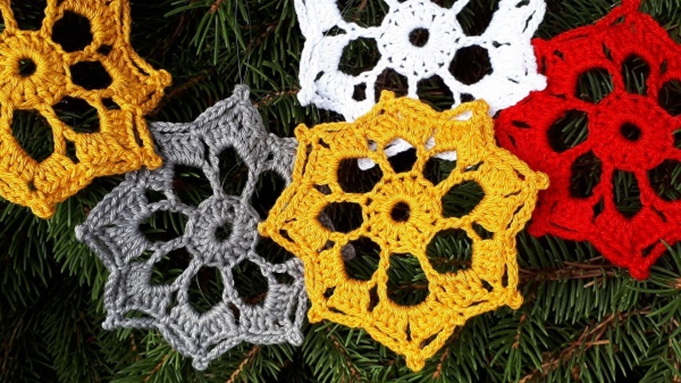 Häkelanleitung, einfacher Weihnachtsstern