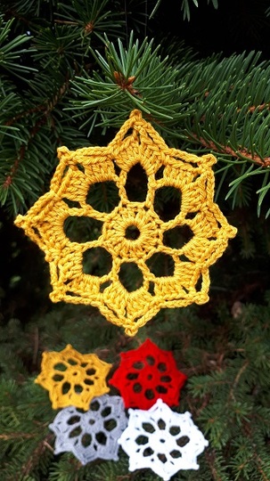 Häkelanleitung, einfacher Weihnachtsstern