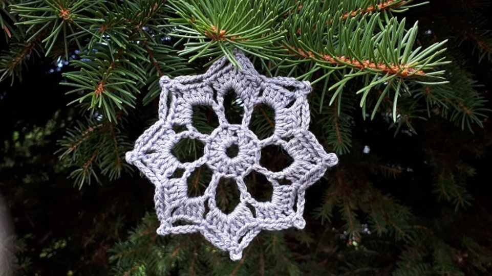 Häkelanleitung, einfacher Weihnachtsstern