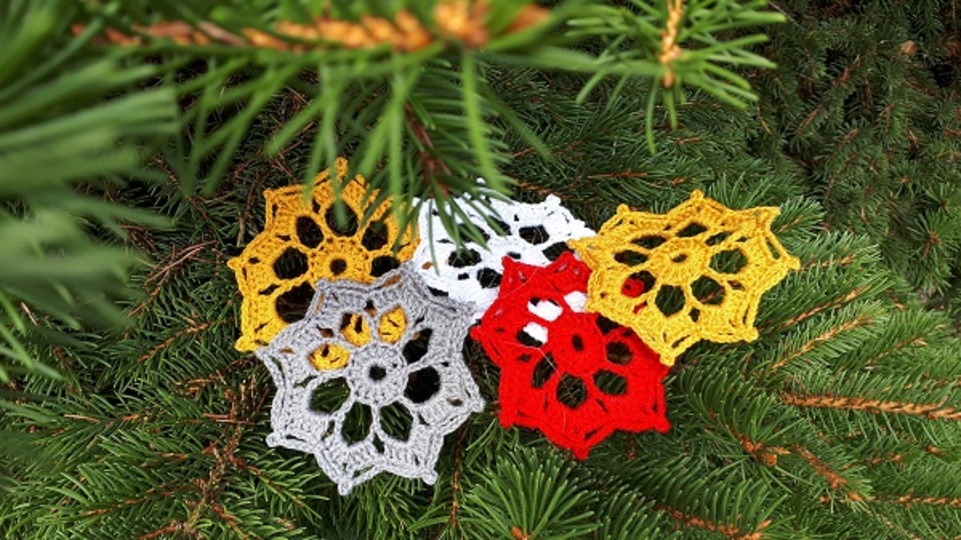 Häkelanleitung, einfacher Weihnachtsstern