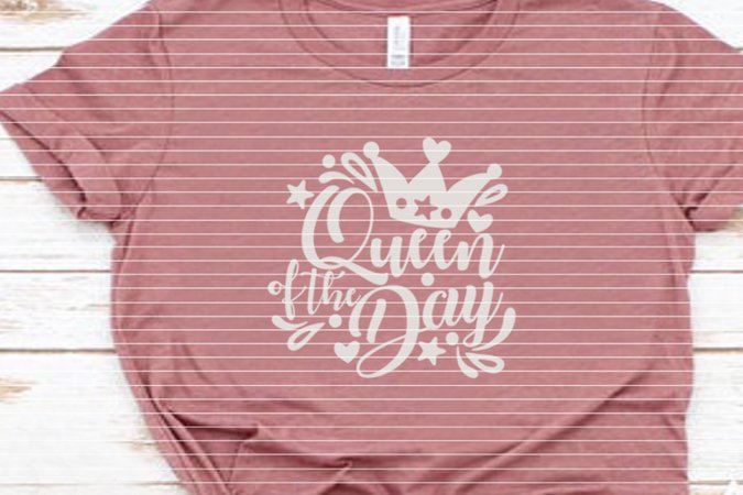 Plotterdatei SVG DXF Queen of the Day