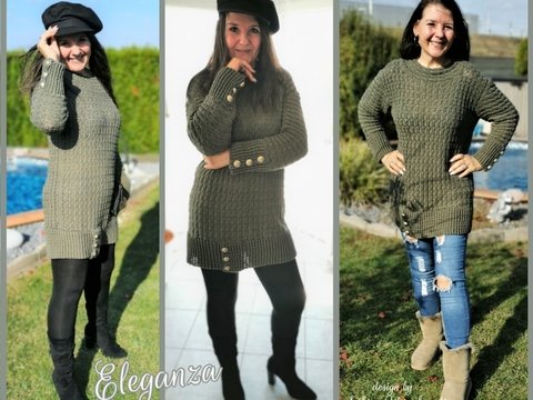 Longpulli - Häkelkleid "Eleganza"