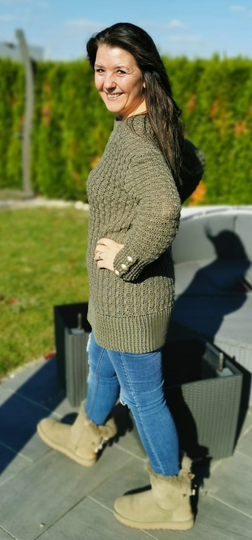 Longpulli - Häkelkleid "Eleganza"