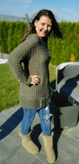 Longpulli - Häkelkleid "Eleganza"