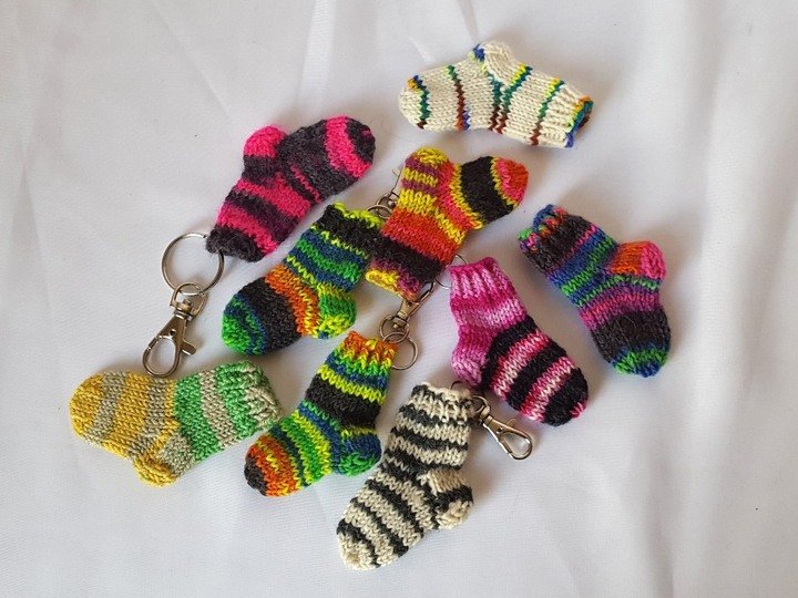 Strickanleitung Taschenbaumler, Schlüsselanhänger, Socke, für Chip  #268