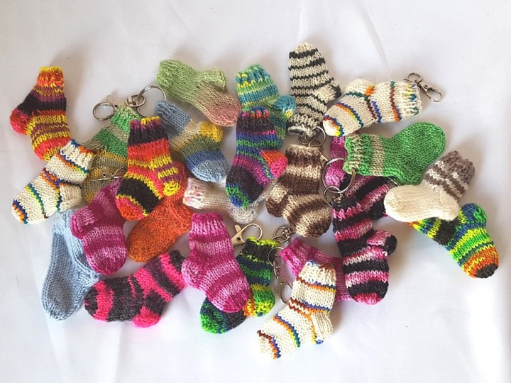 Strickanleitung Taschenbaumler, Schlüsselanhänger, Socke, für Chip  #268