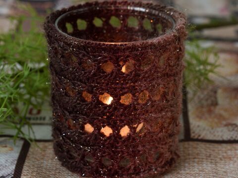 Glitzerndes Windlicht