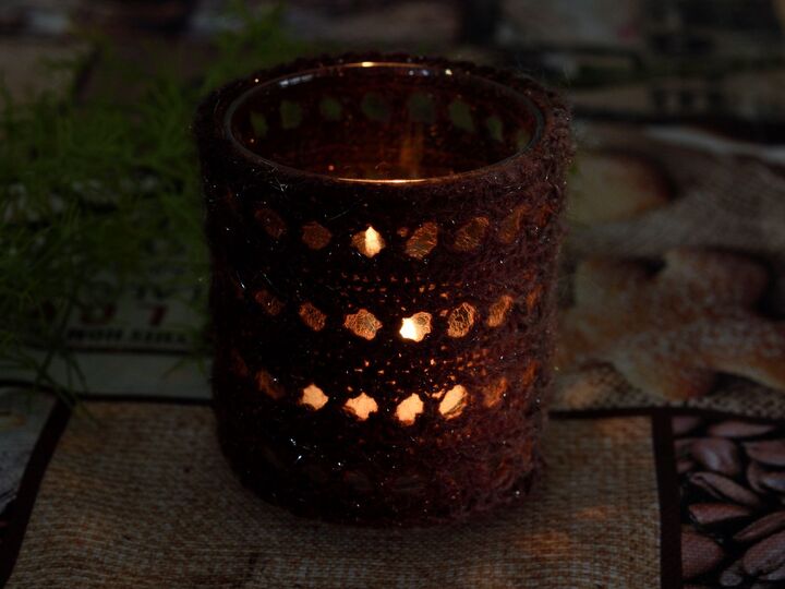 Glitzerndes Windlicht