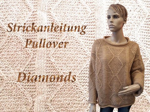 Strickanleitung Pullover Diamonds Oversize