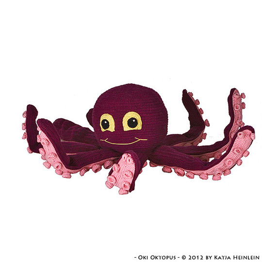 PDF Häkelanleitung Amigurumi Anleitung Krake Oki Oktopus Tintenfisch Kalmar Ozean Tier maritim ebook von Katja Heinlein plüschtier