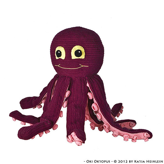 PDF Häkelanleitung Amigurumi Anleitung Krake Oki Oktopus Tintenfisch Kalmar Ozean Tier maritim ebook von Katja Heinlein plüschtier