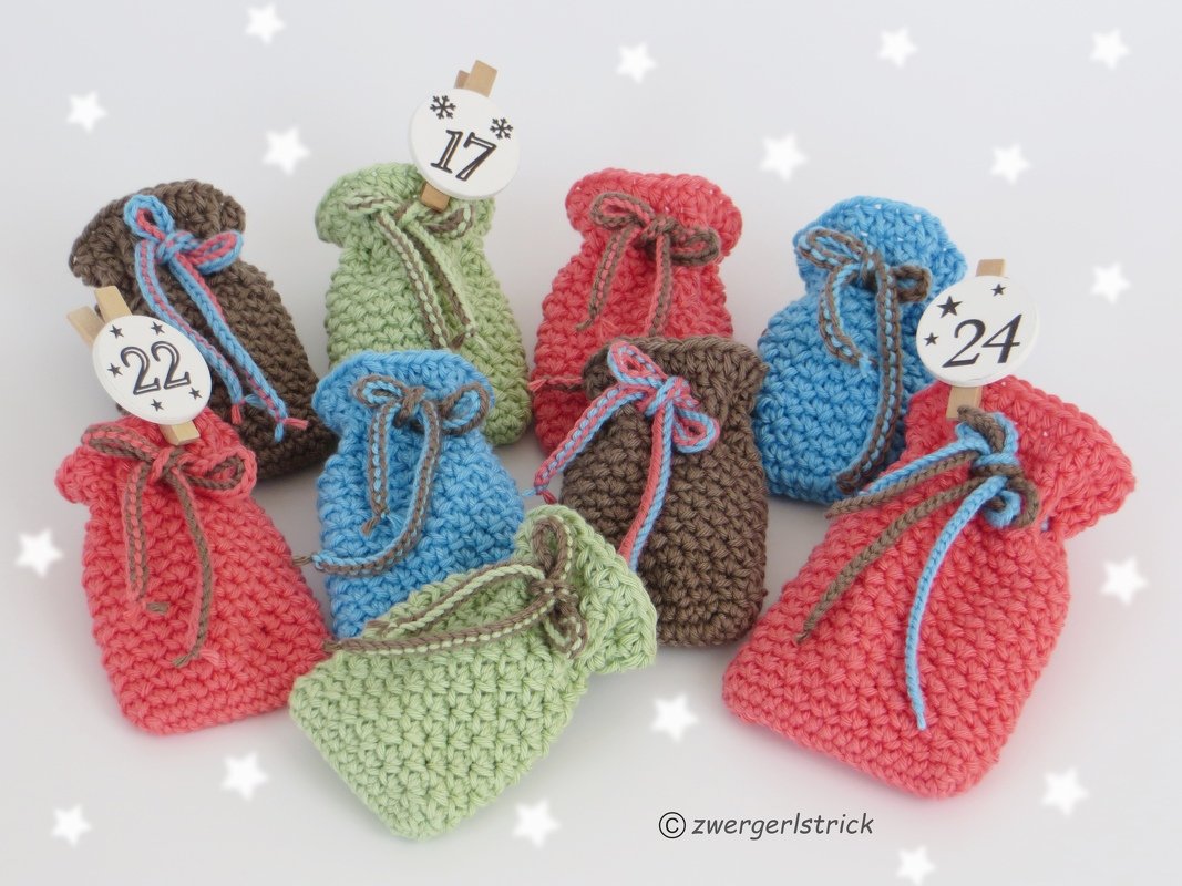 Häkelanleitung für kleine Geschenkesäckchen -Adventskalender- - Bild 2