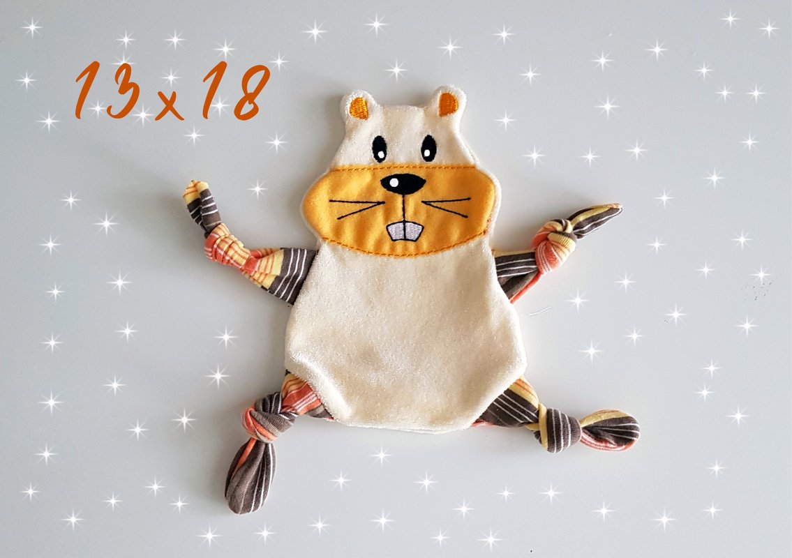 Stickdatei Hamster Kuscheltuch ITH in drei Größen - Bild 3