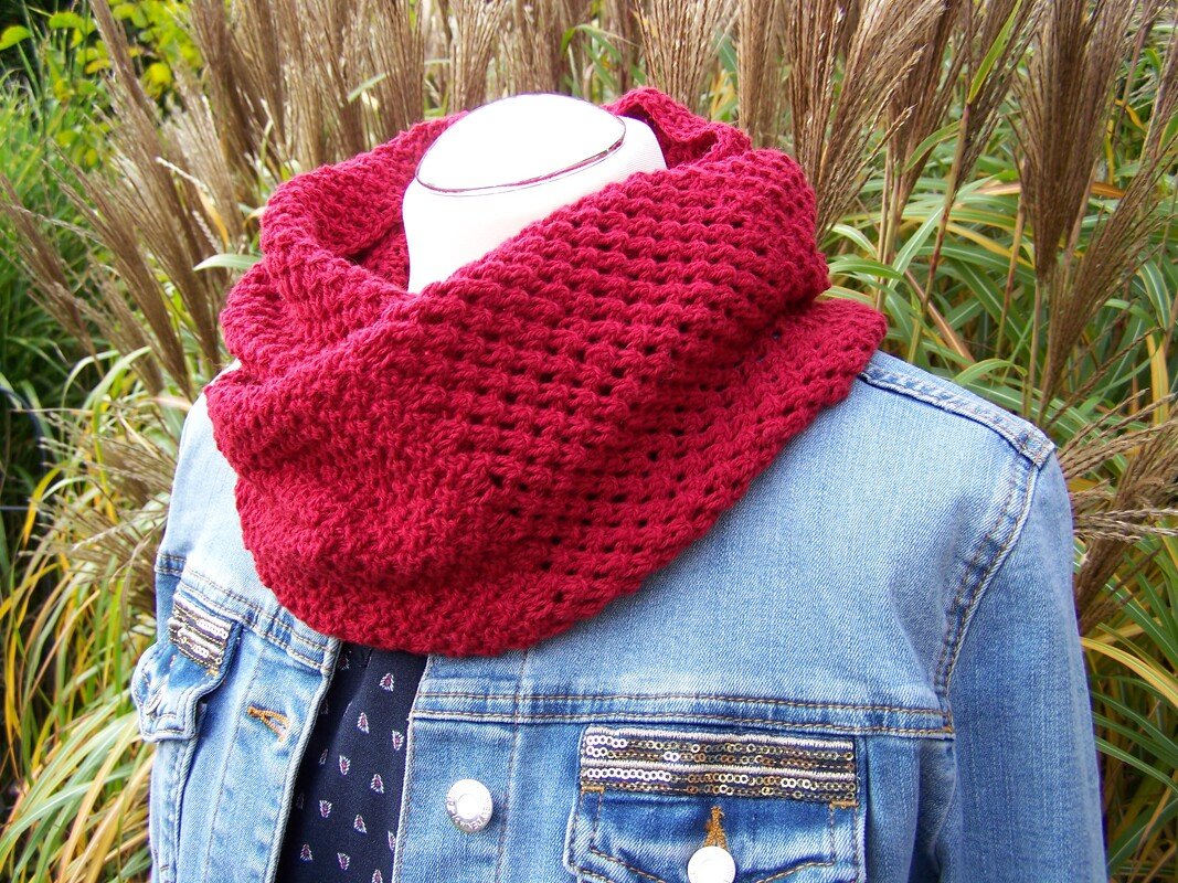 Strickanleitung für Loopschal "Mohnblüte"