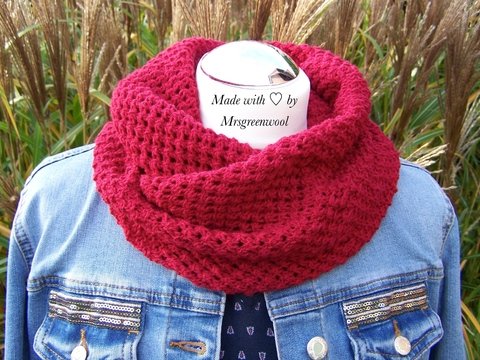 Strickanleitung für Loopschal "Mohnblüte"