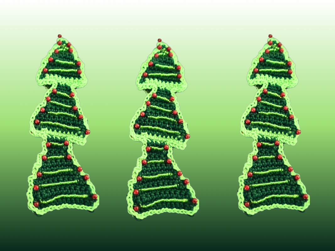 Weihnachtliches Lesezeichen Tsuri - Häkelanleitung