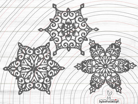 3 Sterne Plotterdatei SVG DXF