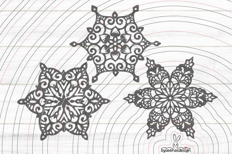 3 Sterne Plotterdatei SVG DXF