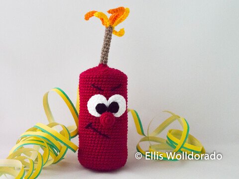 Party-Böller Sylvester, Häkelanleitung