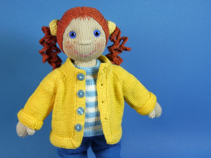 Herbst-Anni, Set Puppe + Kleidung, Strickanleitung