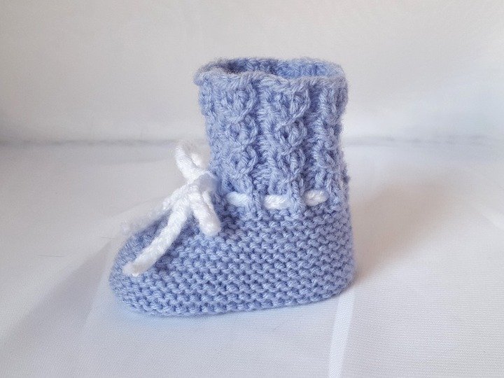 Strickanleitung Babyschuhe, Baby-Booties, Sohlenlänge 9 bzw. 10 cm  #270