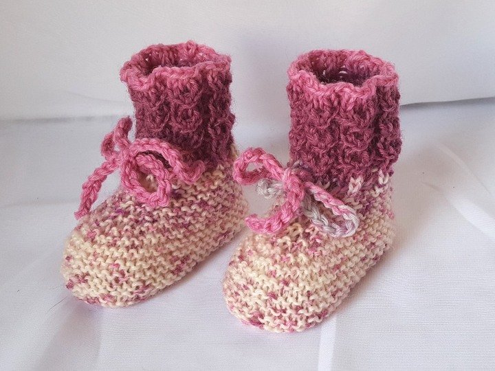 Strickanleitung Babyschuhe, Baby-Booties, Sohlenlänge 9 bzw. 10 cm  #270