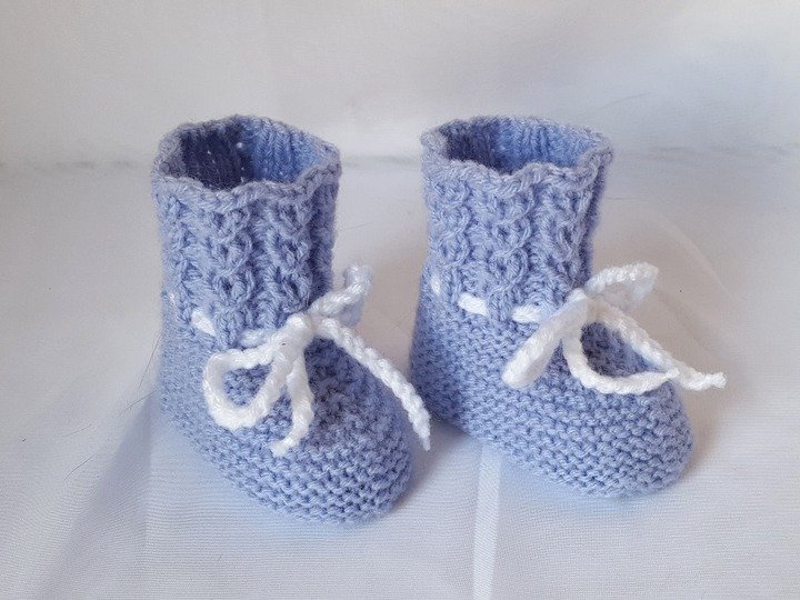 Strickanleitung Babyschuhe, Baby-Booties, Sohlenlänge 9 bzw. 10 cm  #270