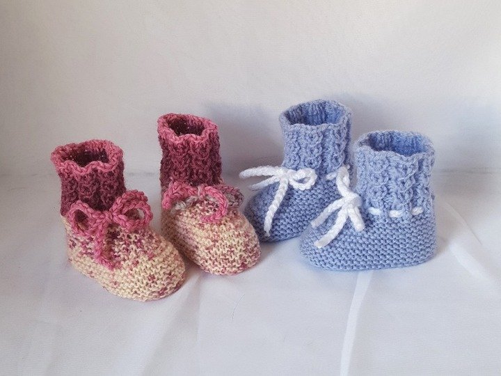 Strickanleitung Babyschuhe, Baby-Booties, Sohlenlänge 9 bzw. 10 cm  #270