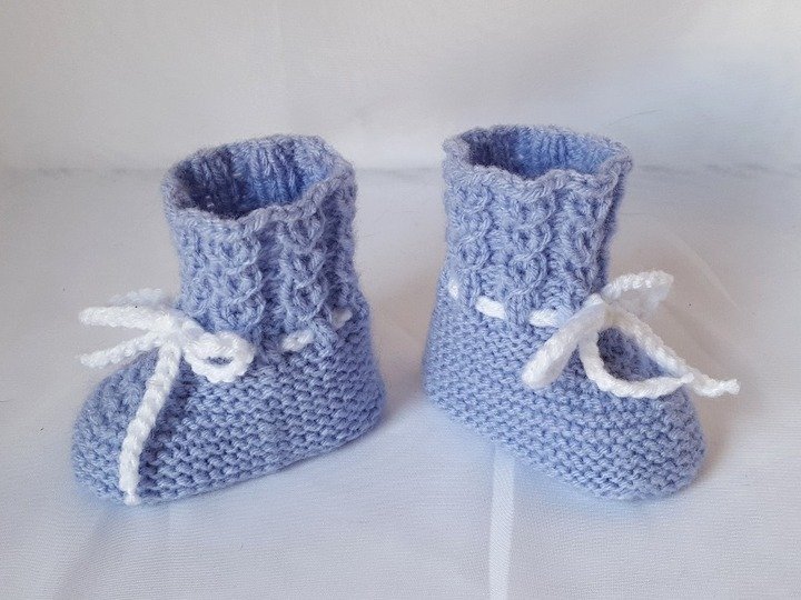 Strickanleitung Babyschuhe, Baby-Booties, Sohlenlänge 9 bzw. 10 cm  #270