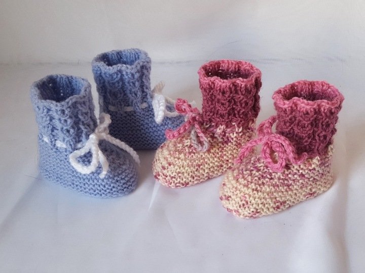 Strickanleitung Babyschuhe, Baby-Booties, Sohlenlänge 9 bzw. 10 cm  #270