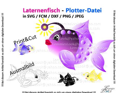 Plotterdatei Laternenfisch