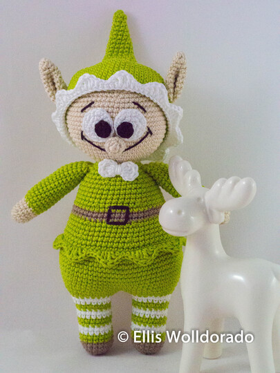 Weihnachts-Elf Helmut, Häkelanleitung