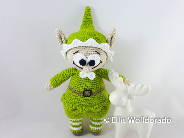 Weihnachts-Elf Helmut, Häkelanleitung