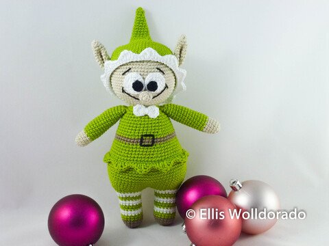 Weihnachts-Elf Helmut, Häkelanleitung