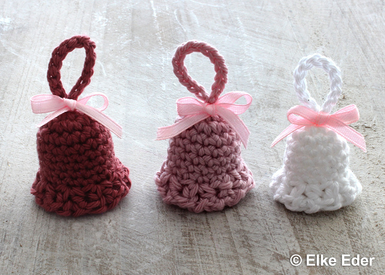 Crochet Pattern Cute Bells in 3 Sizes – Tree Ornaments, Gift Tags