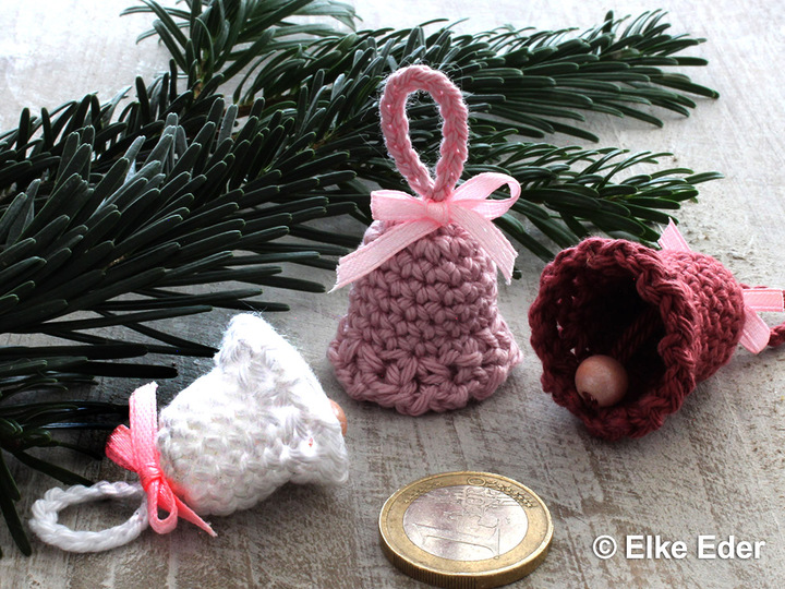 Crochet Pattern Cute Bells in 3 Sizes – Tree Ornaments, Gift Tags