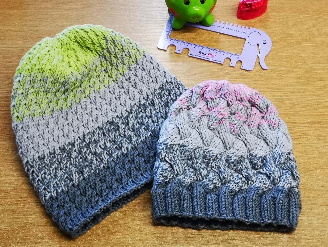 Mütze "apple" mit Farbverlauf, einfache Anleitung zum stricken, alle Größen - Bild 2