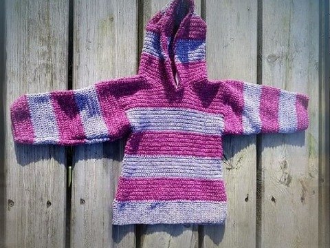 Häkelanleitung Luisas Streifenliebe ( Ohne Maschenprobe / ab Kindergröße 104)