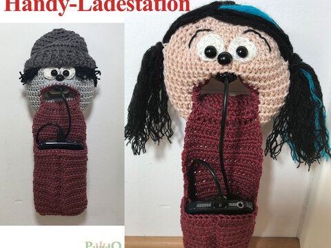 Handy Ladestation häkeln, für alle Handys