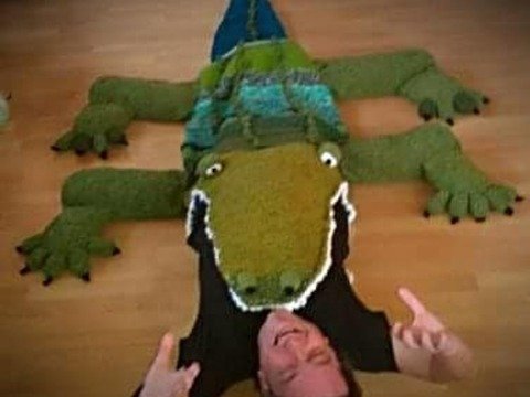 Häkelanleitung Krokodildecke / Schlafsack