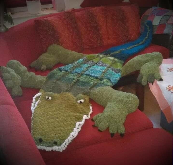 Häkelanleitung Krokodildecke / Schlafsack - Bild 2